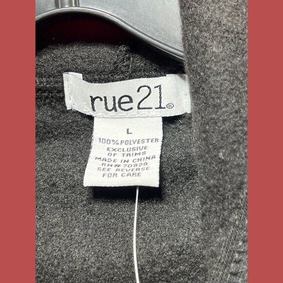 Rue 21 - Men's Long Sleeve Hooded Sweatshirt - Black - Large - Picture 9 of 14